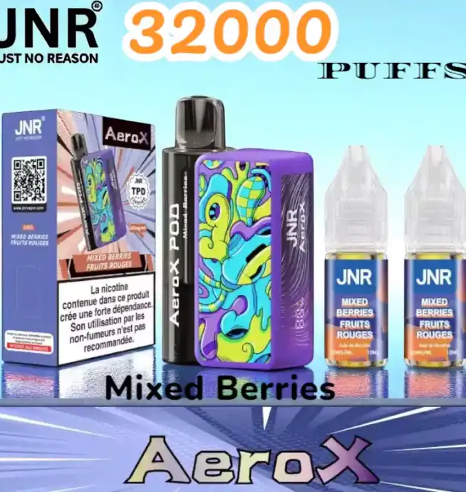 JNR AeroX 32000 PUFFS Vape jetable 32K rechargeable