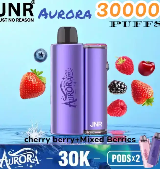 JNR Aurora 30000 PUFFS Vape jetable rechargeable 30K double pod