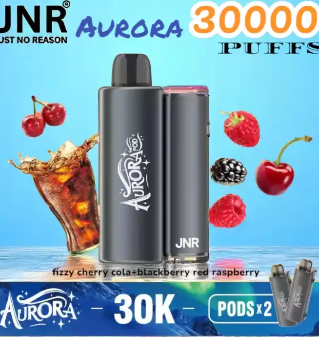 JNR Aurora 30000 PUFFS Vape jetable rechargeable 30K double pod