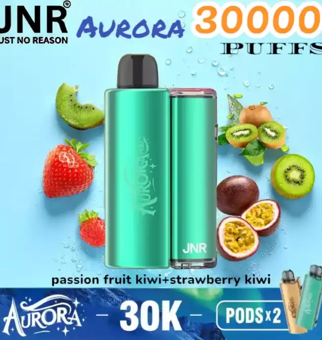 JNR Aurora 30000 PUFFS Vape jetable rechargeable 30K double pod