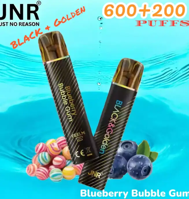 JNR BLACK & Golden 600+200 PUFFS Disposable Vape Triple Saveur Longue Durée