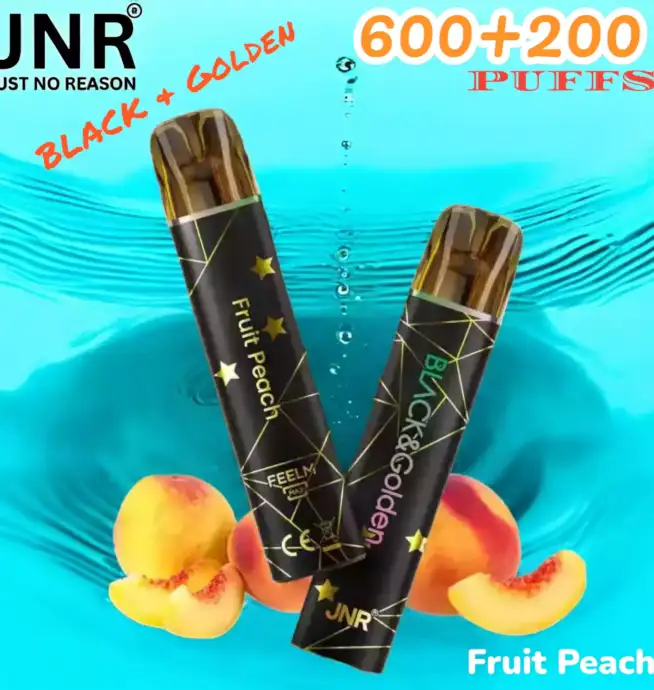 JNR BLACK & Golden 600+200 PUFFS Disposable Vape Triple Saveur Longue Durée