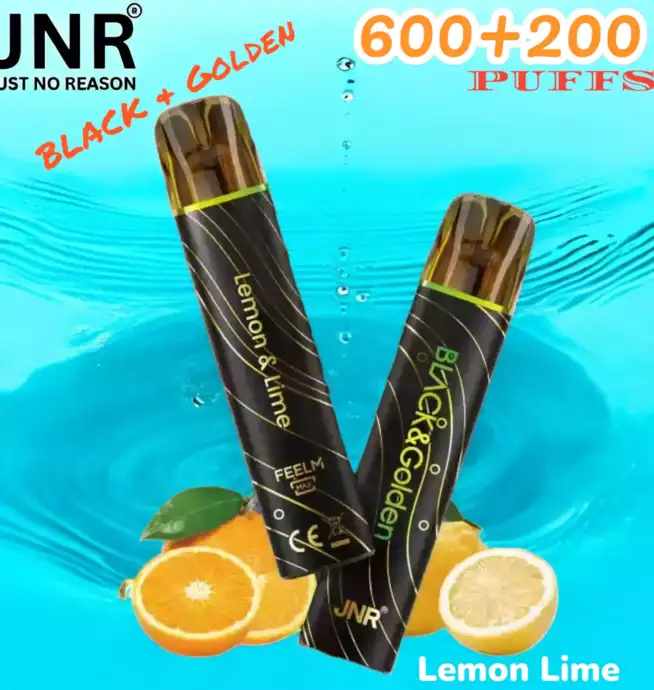JNR BLACK & Golden 600+200 PUFFS Disposable Vape Triple Saveur Longue Durée