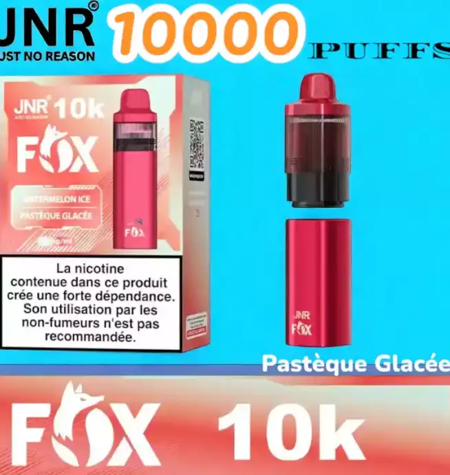 JNR FOX 10000 PUFFS Vape jetable 10K fruitéeJNR FOX 10000 PUFFS Vape jetable 10K fruitée