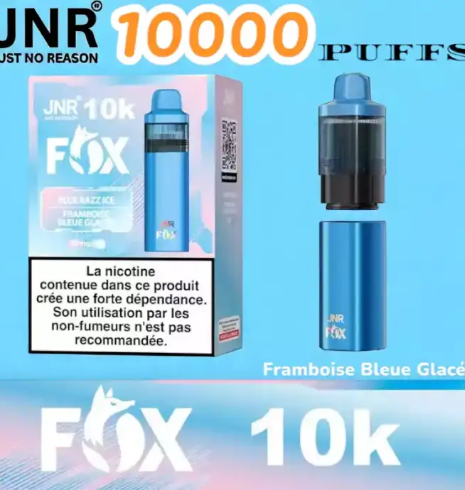 JNR FOX 10000 PUFFS Vape jetable 10K fruitée