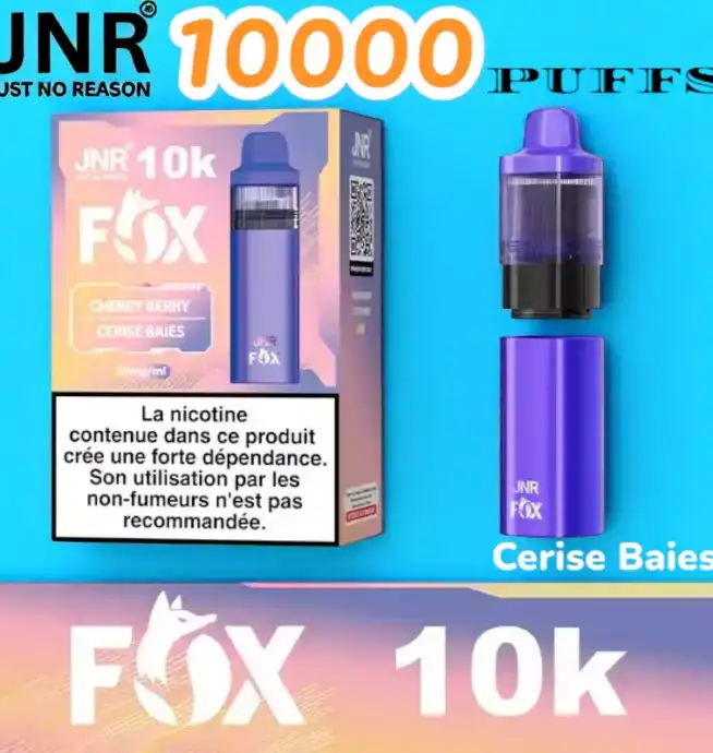 JNR FOX 10000 PUFFS Vape jetable 10K fruitée