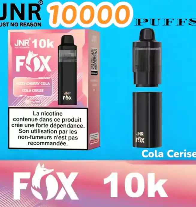 JNR FOX 10000 PUFFS Vape jetable 10K fruitée