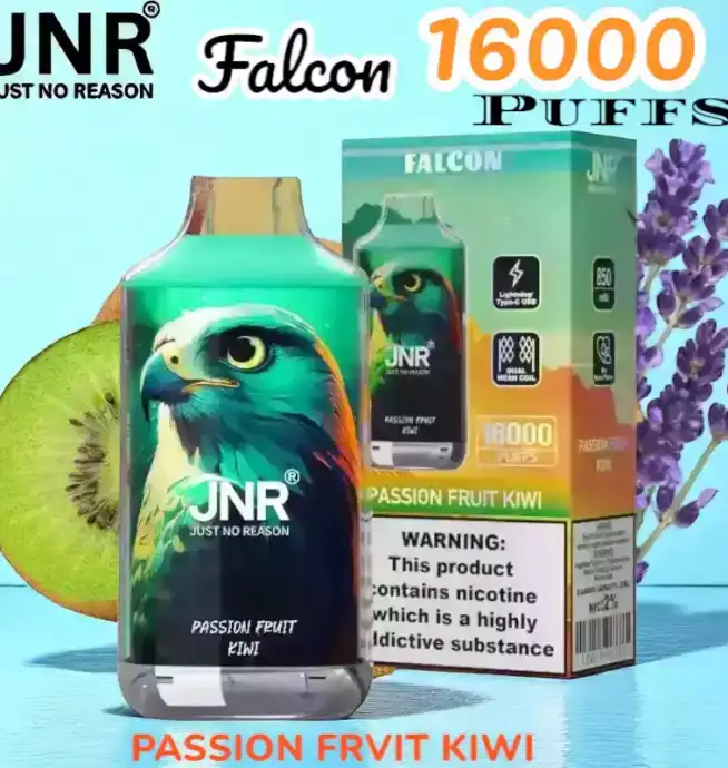 JNR Falcon 16000 Puffs Vape jetable puissante et rechargeable.