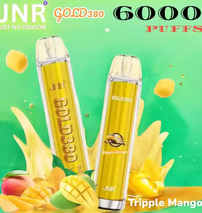 JNR GOLD380 6000 PUFFS Vape élégante, saveurs intenses