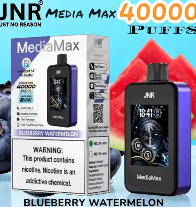 JNR Media Max 40000 Puffs Vape jetable connectée à longue autonomie. – Image 10