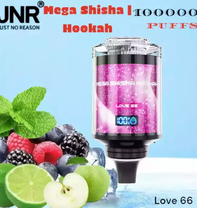 JNR Mega Shisha Hookah 100000 Puffs Vape Avec Lumière et Saveurs