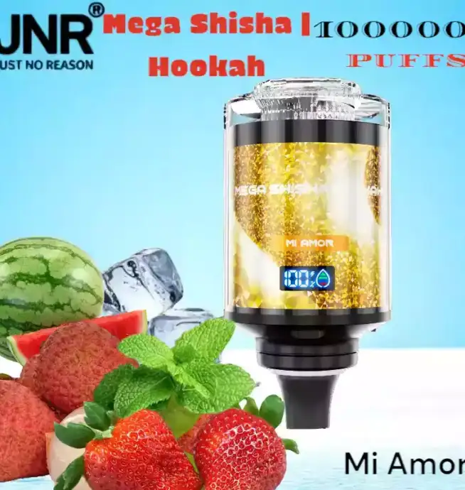 JNR Mega Shisha Hookah 100000 Puffs Vape Avec Lumière et Saveurs