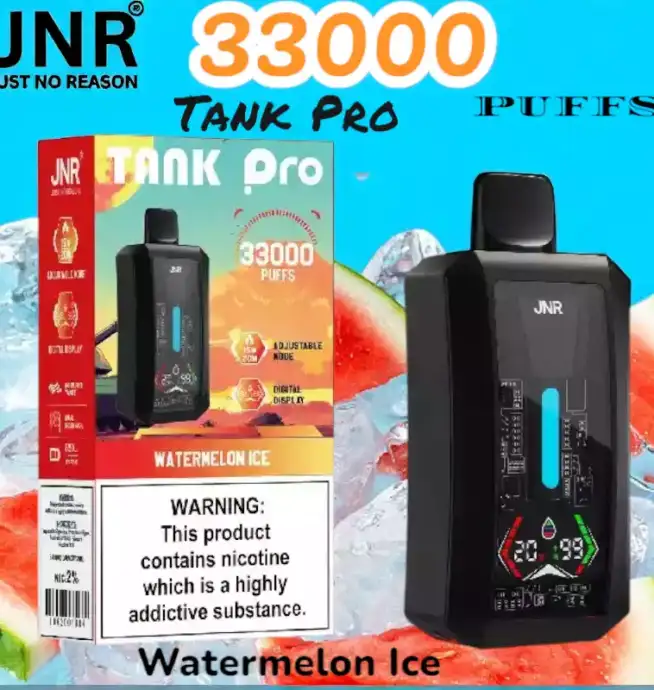 JNR Tank Pro 33000 Puffs Vape jetable puissante avec écran digital