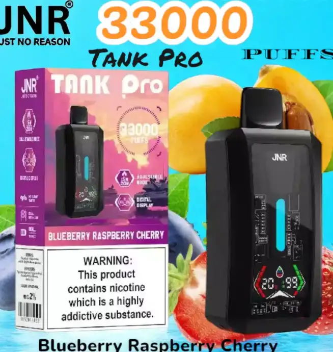 JNR Tank Pro 33000 Puffs Vape jetable puissante avec écran digital