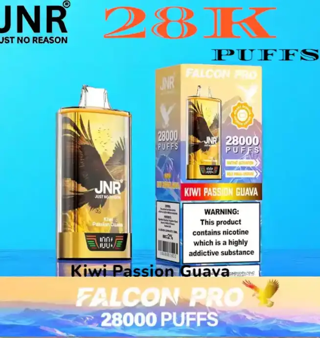 JNR falcon pro 28k puffs vape jetable rechargeable 28k puissante
