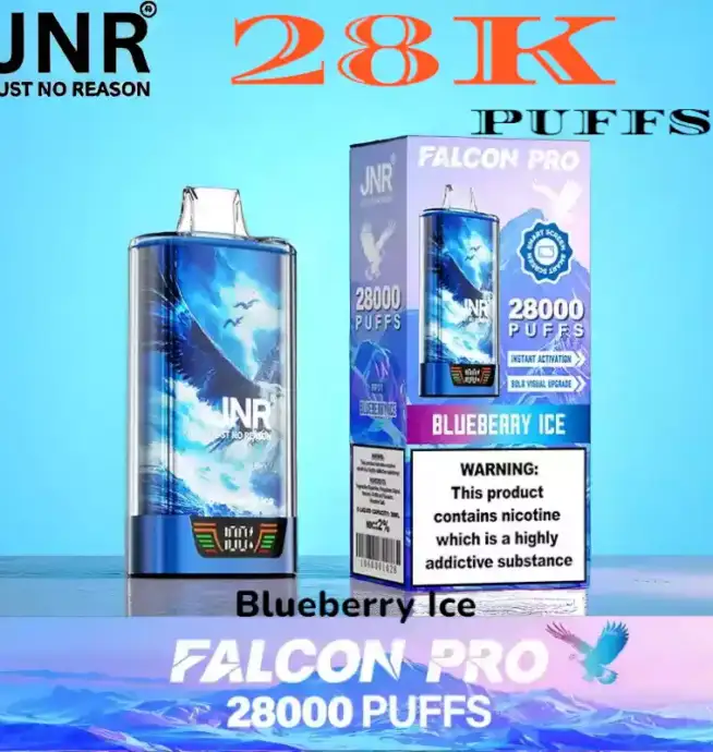 JNR falcon pro 28k puffs vape jetable rechargeable 28k puissante