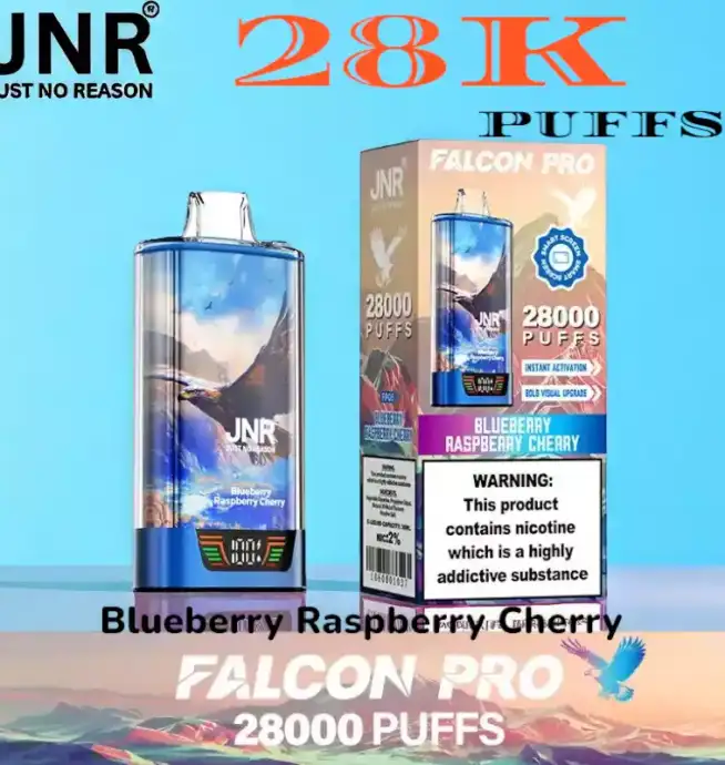 JNR falcon pro 28k puffs vape jetable rechargeable 28k puissante