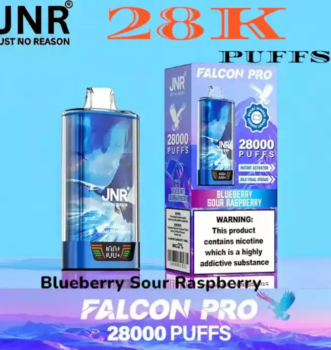 JNR falcon pro 28k puffs vape jetable rechargeable 28k puissante