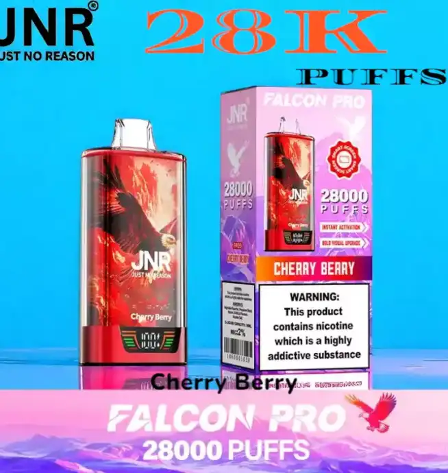 JNR falcon pro 28k puffs vape jetable rechargeable 28k puissante