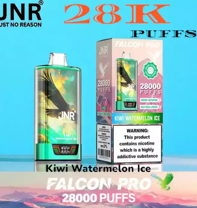 JNR falcon pro 28k puffs vape jetable rechargeable 28k puissante