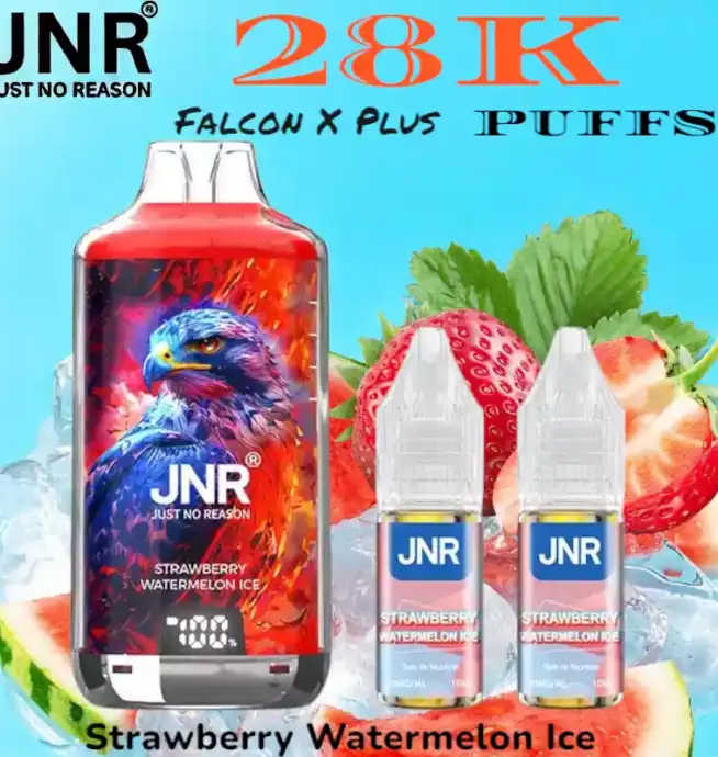JNR falcon x plus 28k puffs vape jetable rechargeable double réservoir