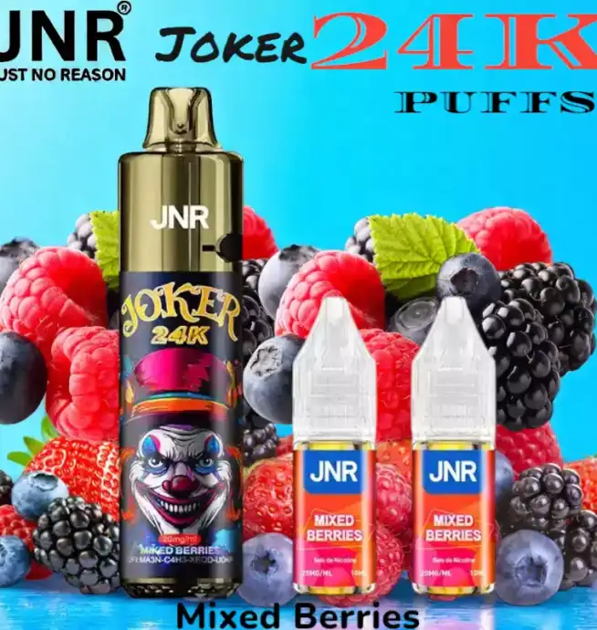 JNR joker 24k puffs vape jetable rechargeable 24k double réservoir