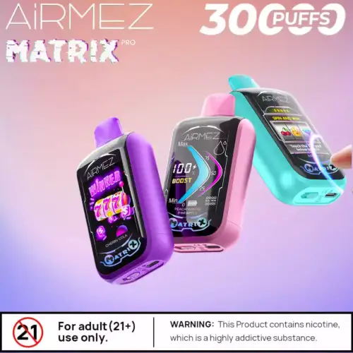 Airmez Matrix Pro 30000 Puffs Puff Puissante à Saveurs Multiples
