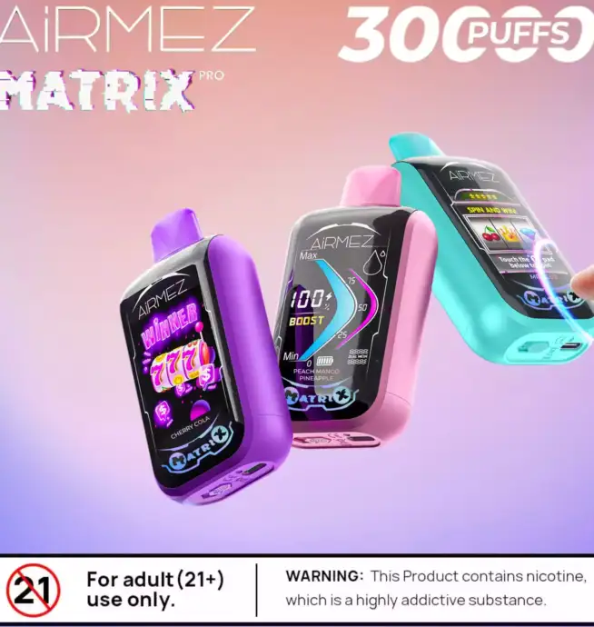 Airmez Matrix Pro 30000 Puffs Puff Puissante à Saveurs Multiples