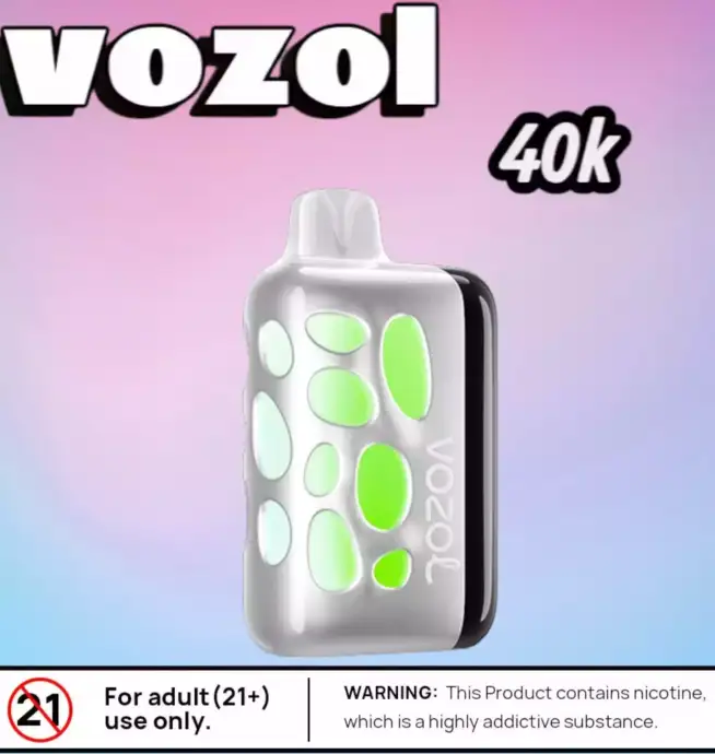 Vozol RAVE 40k Puffs Vape LED Rechargeable 50k Bouffées