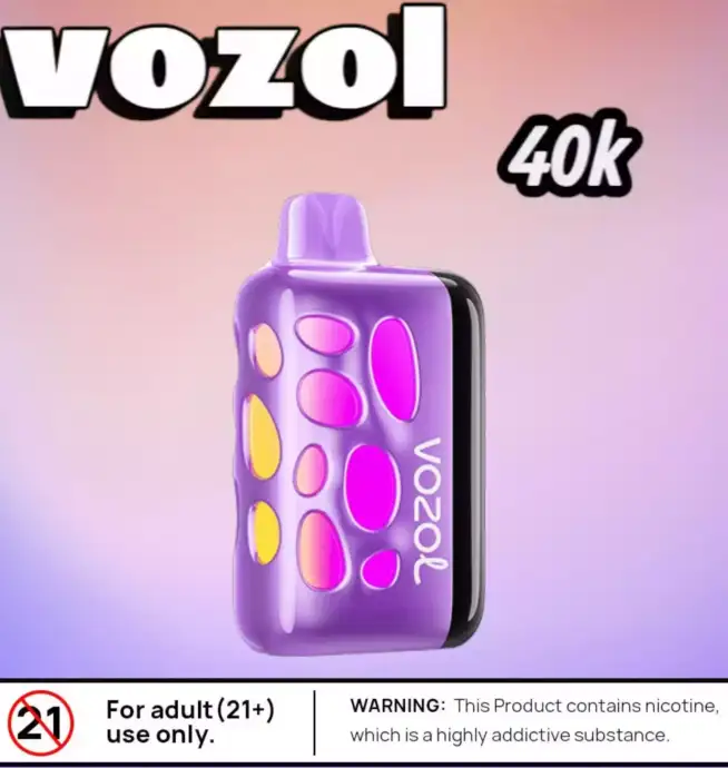 Vozol RAVE 40k Puffs Vape LED Rechargeable 50k Bouffées
