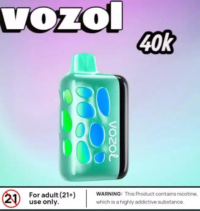 Vozol RAVE 40k Puffs Vape LED Rechargeable 50k Bouffées