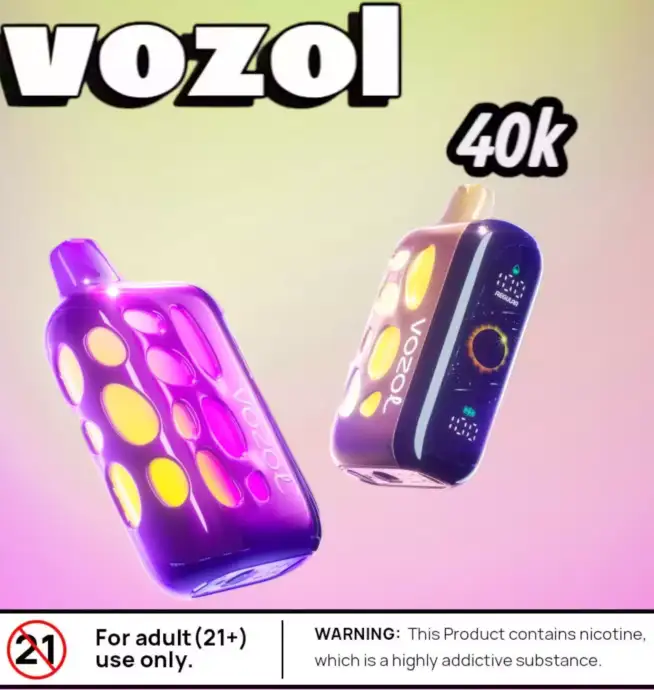Vozol RAVE 40k Puffs Vape LED Rechargeable 50k Bouffées