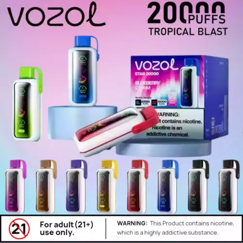 Vozol Star 20000 Puffs Vape 24ml Rechargeable 2% ou 5%