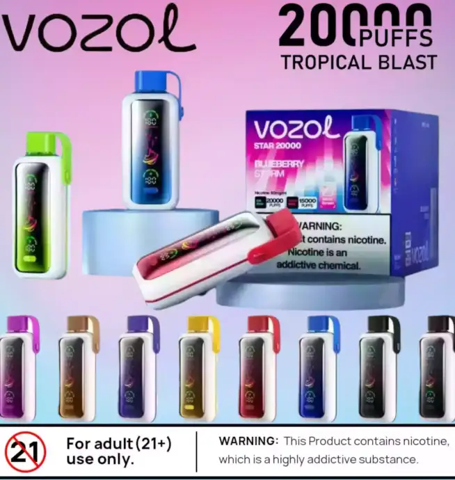 Vozol Star 20000 Puffs Vape 24ml Rechargeable 2% ou 5%