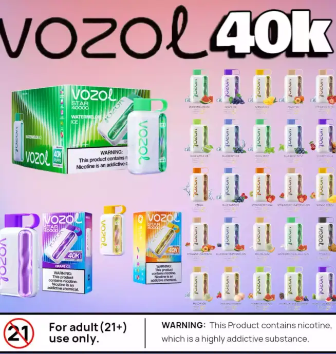 Vozol Star 40K Puffs Rechargeable Puff avec 40 000 bouffées